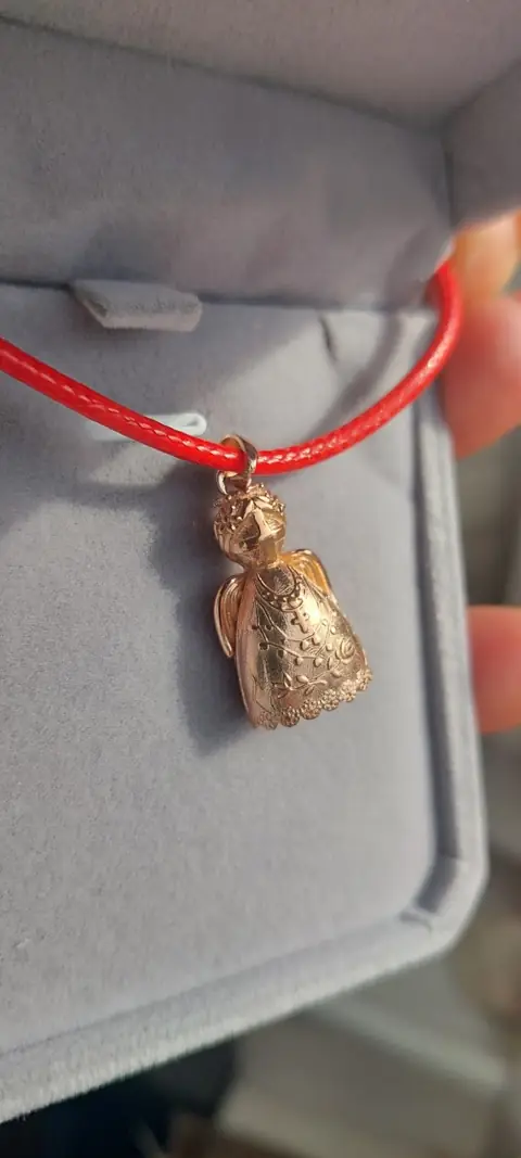 Підвіска «Янгол з позолотою» зі срібла 925 — фото 2