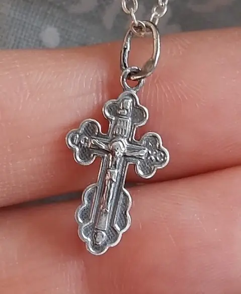 Хрестик зі срібла 925
