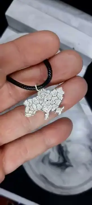 Підвіска «Україна» зі срібла 925 — фото 2