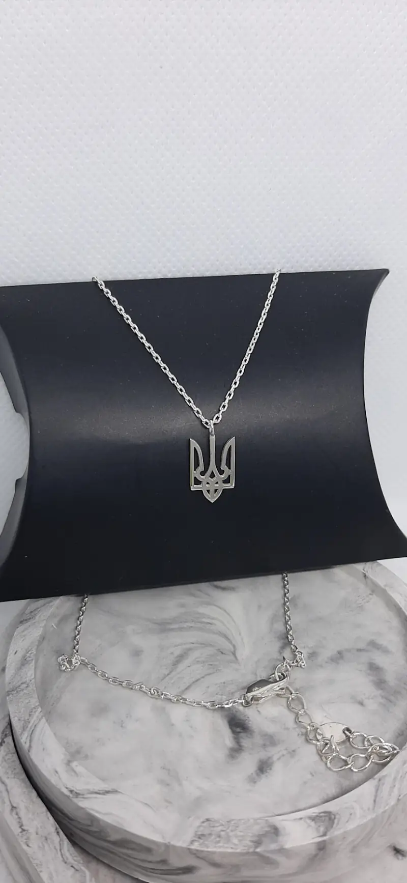Кольє Тризуб зі срібла 925