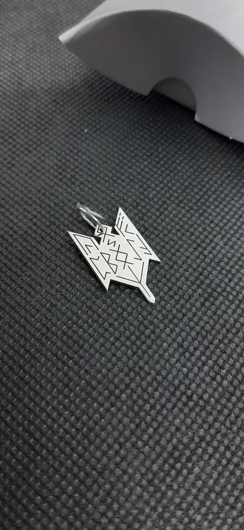 Підвіска «Рунний Тризуб» зі срібла 925 — фото 2