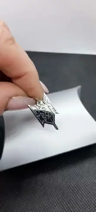 Підвіска «Рунний Тризуб» зі срібла 925 — фото 3