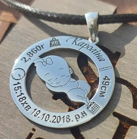 Кулон з немовлям зі срібла 925 — фото 4