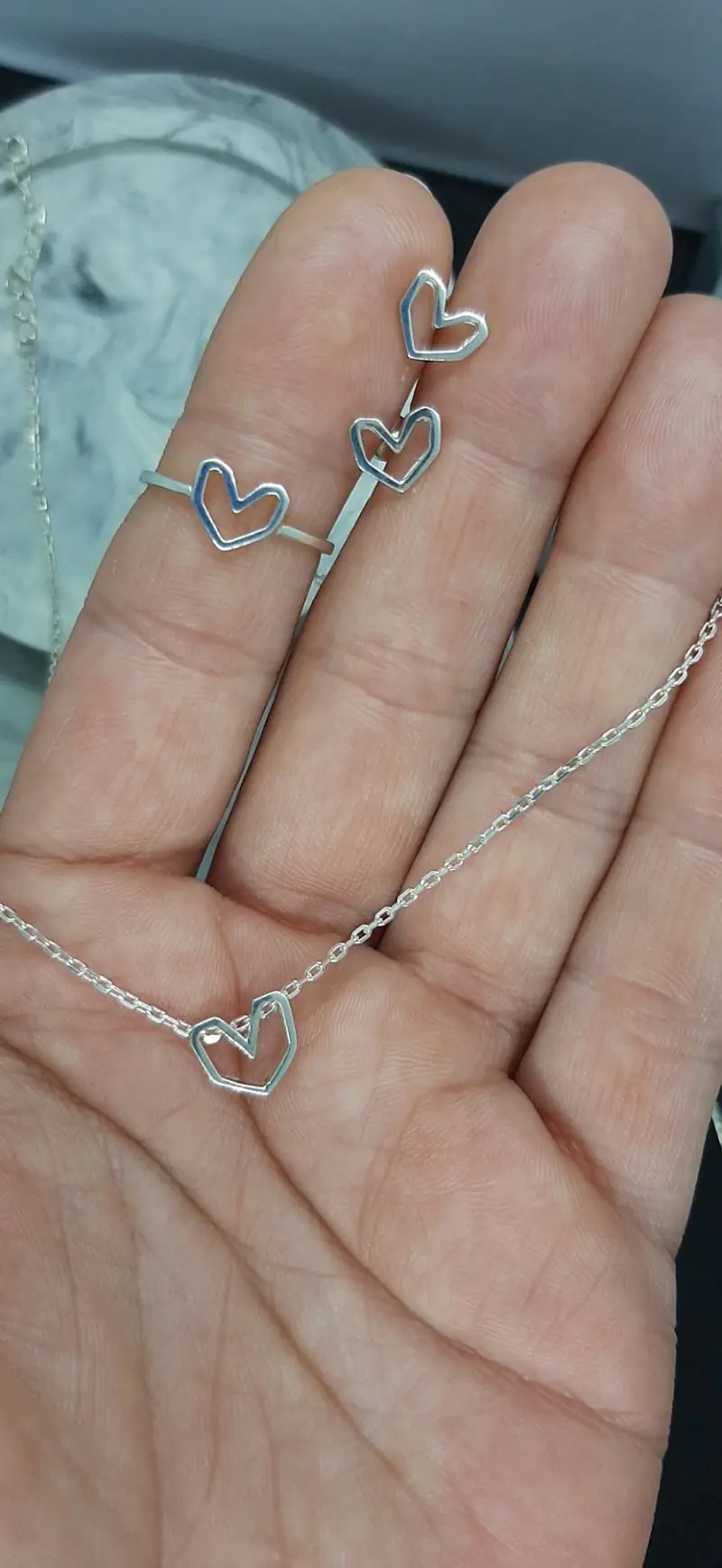 Сережки «Серце» зі срібла 925