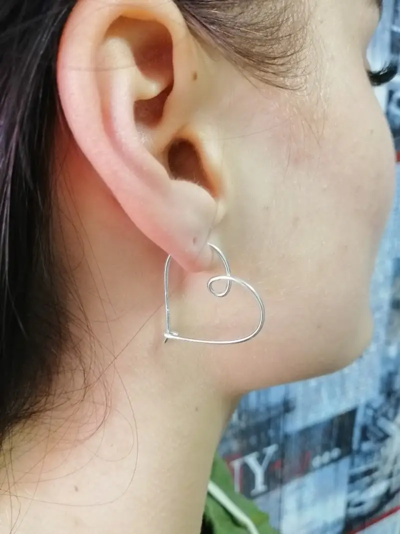 Сережки «Серце» зі срібла 925