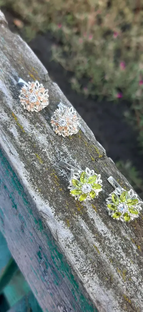 Сережки із срібної зірочки зі срібла 925 — фото 8