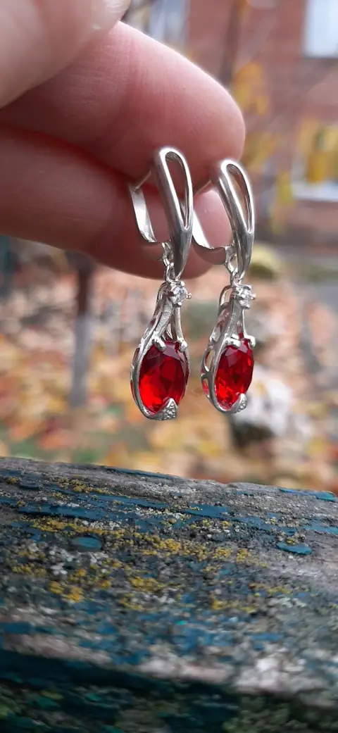 Сережки «Перлина моря» зі срібла 925 — фото 11