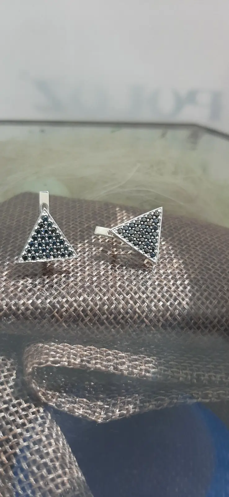 Сережки із камінцями зі срібла 925