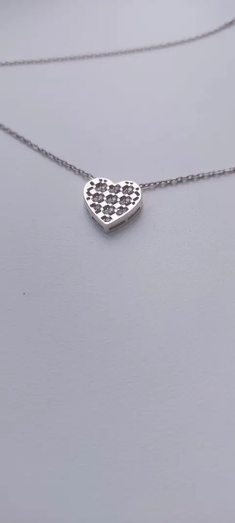 Підвіска «Серця з камінцями» зі срібла 925 — фото 4