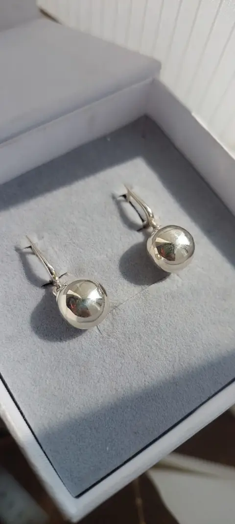 Сережки «Сфери блиску» зі срібла 925 — фото 2
