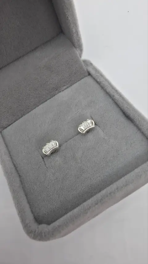Сережки «Мала корона» зі срібла 925 — фото 3