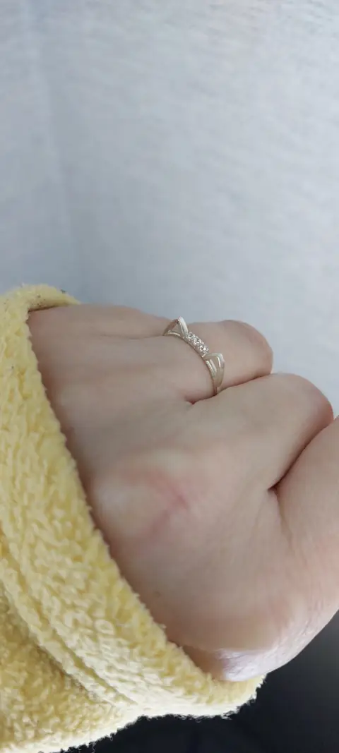 Каблучка «Кошачі вушка» зі срібла 925 — фото 3